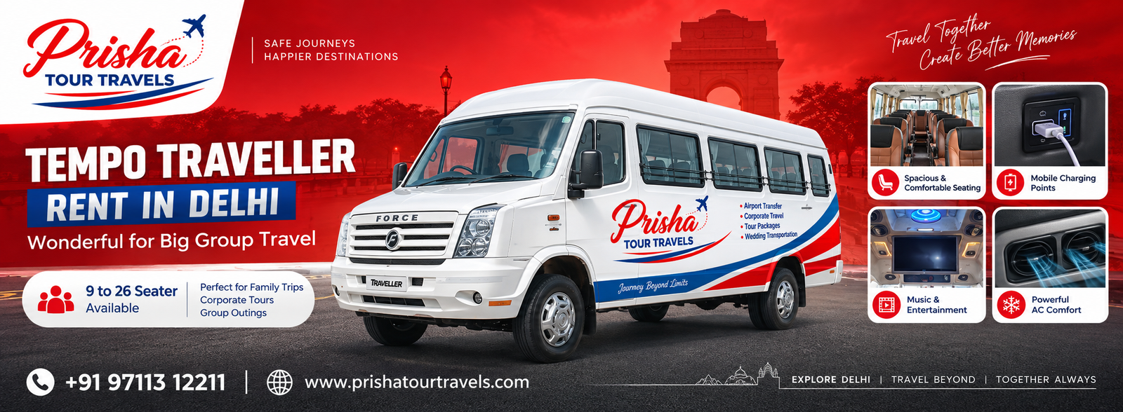 26 Seater Traveller by Prisha Tour Travels